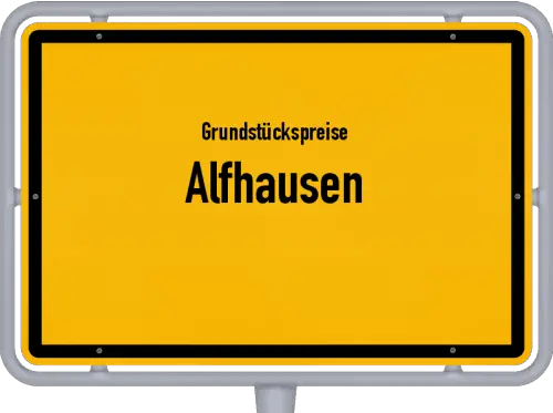 Grundstückspreise Alfhausen - Ortsschild von Alfhausen