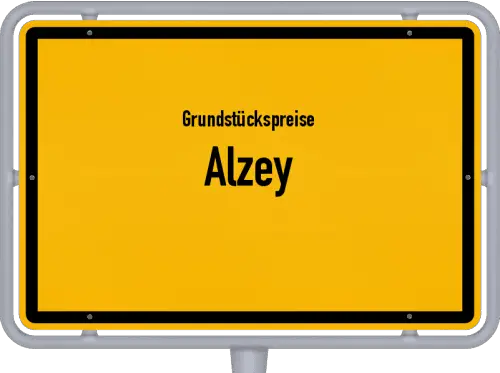 Grundstückspreise Alzey - Ortsschild von Alzey