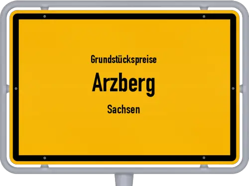 Grundstückspreise Arzberg (Sachsen) - Ortsschild von Arzberg (Sachsen)
