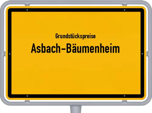 Grundstückspreise Asbach-Bäumenheim - Ortsschild von Asbach-Bäumenheim