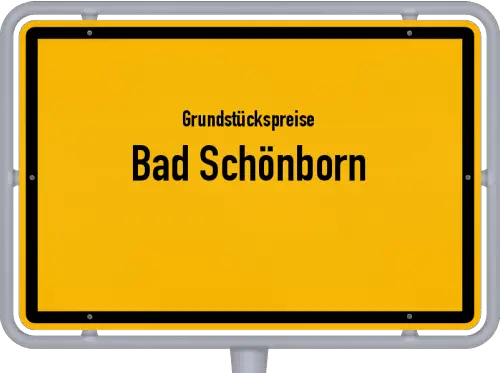 Grundstückspreise Bad Schönborn - Ortsschild von Bad Schönborn