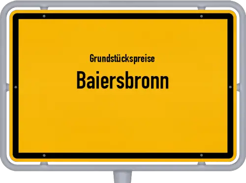 Grundstückspreise Baiersbronn - Ortsschild von Baiersbronn