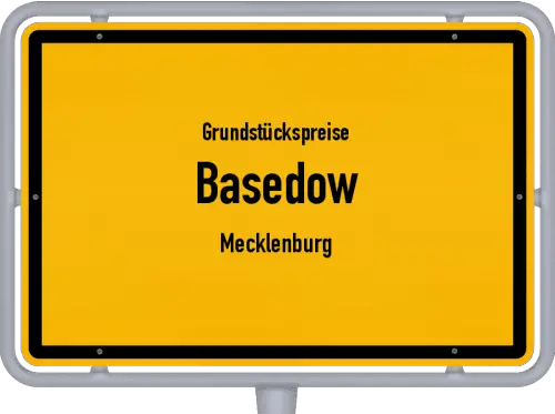 Grundstückspreise Basedow (Mecklenburg) - Ortsschild von Basedow (Mecklenburg)