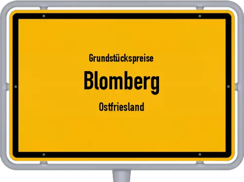 Grundstückspreise Blomberg (Ostfriesland) - Ortsschild von Blomberg (Ostfriesland)