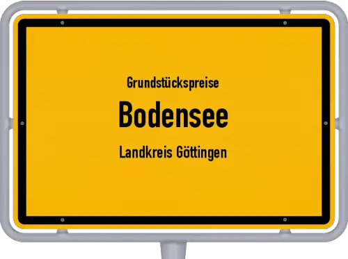 Grundstückspreise Bodensee (Landkreis Göttingen) - Ortsschild von Bodensee (Landkreis Göttingen)