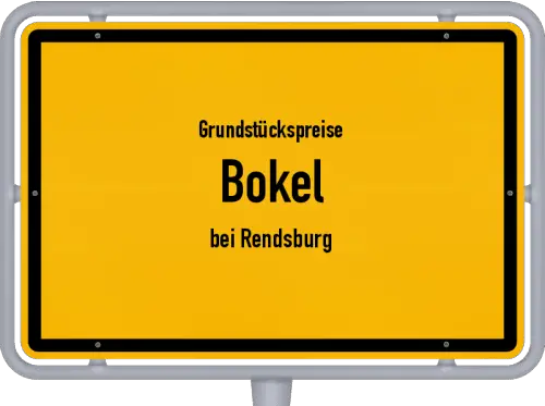 Grundstückspreise Bokel (bei Rendsburg) - Ortsschild von Bokel (bei Rendsburg)