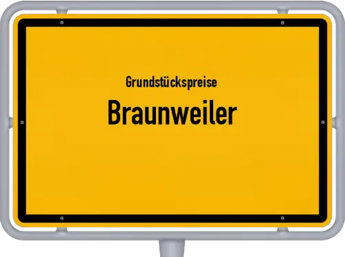 Grundstückspreise Braunweiler - Ortsschild von Braunweiler