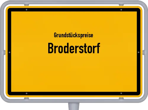 Grundstückspreise Broderstorf - Ortsschild von Broderstorf