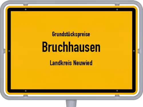 Grundstückspreise Bruchhausen (Landkreis Neuwied) - Ortsschild von Bruchhausen (Landkreis Neuwied)