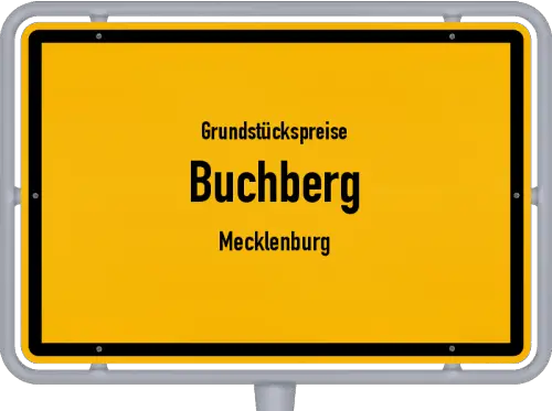 Grundstückspreise Buchberg (Mecklenburg) - Ortsschild von Buchberg (Mecklenburg)