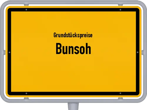 Grundstückspreise Bunsoh - Ortsschild von Bunsoh