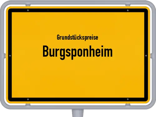 Grundstückspreise Burgsponheim - Ortsschild von Burgsponheim