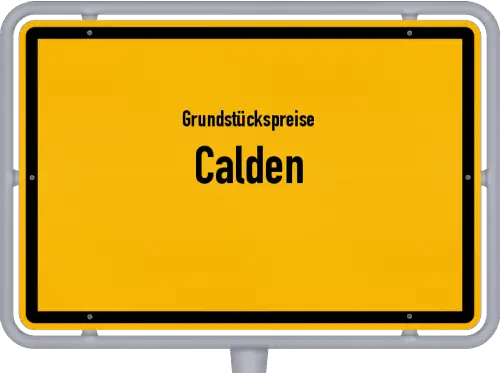 Grundstückspreise Calden - Ortsschild von Calden