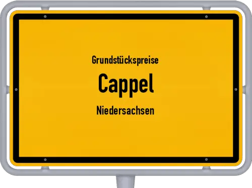 Grundstückspreise Cappel (Niedersachsen) - Ortsschild von Cappel (Niedersachsen)