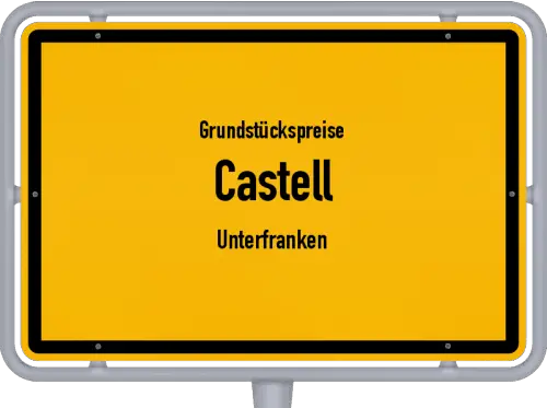 Grundstückspreise Castell (Unterfranken) - Ortsschild von Castell (Unterfranken)