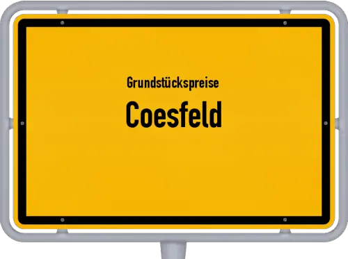 Grundstückspreise Coesfeld - Ortsschild von Coesfeld