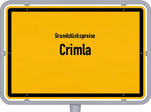 Grundstückspreise Crimla - Ortsschild von Crimla