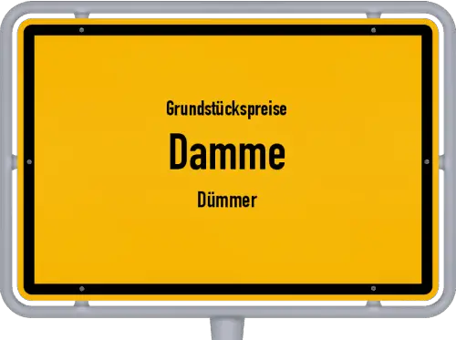 Grundstückspreise Damme (Dümmer) - Ortsschild von Damme (Dümmer)