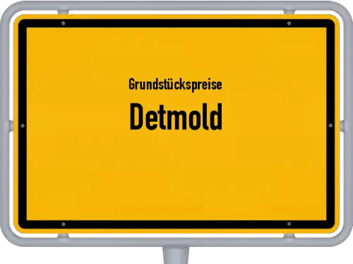 Grundstückspreise Detmold - Ortsschild von Detmold
