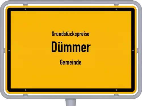 Grundstückspreise Dümmer (Gemeinde) - Ortsschild von Dümmer (Gemeinde)