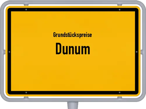Grundstückspreise Dunum - Ortsschild von Dunum