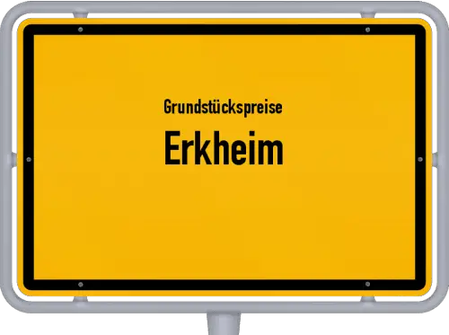 Grundstückspreise Erkheim - Ortsschild von Erkheim