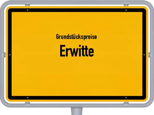 Grundstückspreise Erwitte - Ortsschild von Erwitte