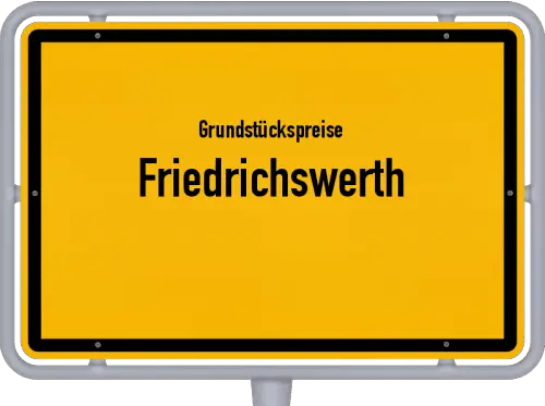 Grundstückspreise Friedrichswerth - Ortsschild von Friedrichswerth
