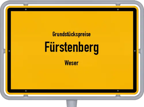 Grundstückspreise Fürstenberg (Weser) - Ortsschild von Fürstenberg (Weser)