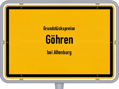 Grundstückspreise Göhren (bei Altenburg) - Ortsschild von Göhren (bei Altenburg)