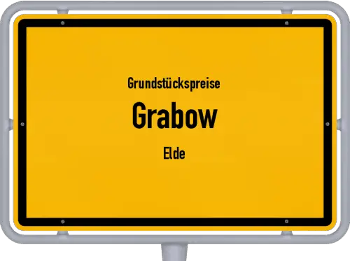 Grundstückspreise Grabow (Elde) - Ortsschild von Grabow (Elde)
