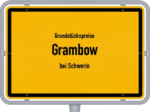 Grundstückspreise Grambow (bei Schwerin) - Ortsschild von Grambow (bei Schwerin)