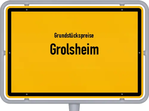 Grundstückspreise Grolsheim - Ortsschild von Grolsheim