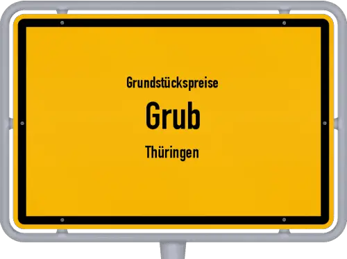 Grundstückspreise Grub (Thüringen) - Ortsschild von Grub (Thüringen)