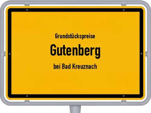 Grundstückspreise Gutenberg (bei Bad Kreuznach) - Ortsschild von Gutenberg (bei Bad Kreuznach)