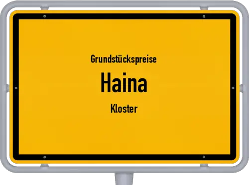 Grundstückspreise Haina (Kloster) - Ortsschild von Haina (Kloster)