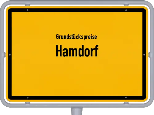 Grundstückspreise Hamdorf - Ortsschild von Hamdorf
