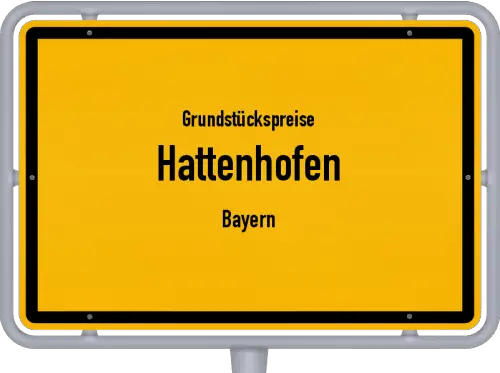 Grundstückspreise Hattenhofen (Bayern) - Ortsschild von Hattenhofen (Bayern)