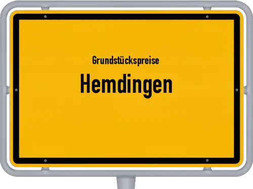 Grundstückspreise Hemdingen - Ortsschild von Hemdingen