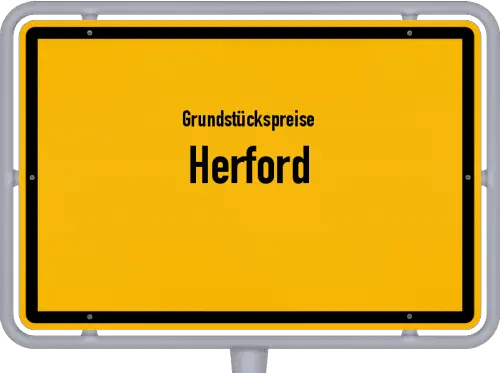 Grundstückspreise Herford - Ortsschild von Herford