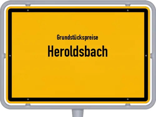 Grundstückspreise Heroldsbach - Ortsschild von Heroldsbach