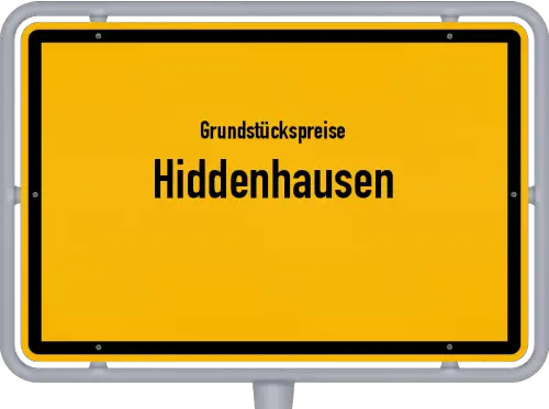 Grundstückspreise Hiddenhausen - Ortsschild von Hiddenhausen