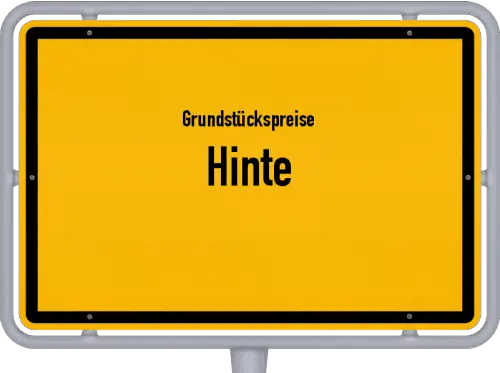 Grundstückspreise Hinte - Ortsschild von Hinte