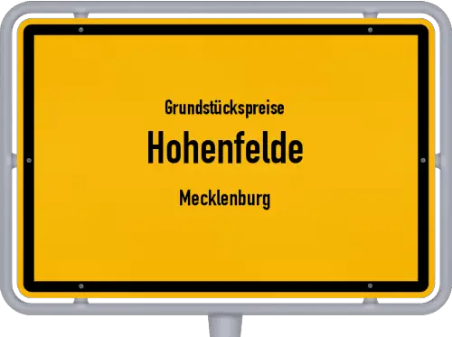 Grundstückspreise Hohenfelde (Mecklenburg) - Ortsschild von Hohenfelde (Mecklenburg)