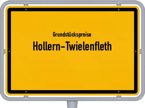 Grundstückspreise Hollern-Twielenfleth - Ortsschild von Hollern-Twielenfleth