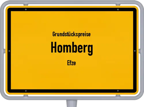 Grundstückspreise Homberg (Efze) - Ortsschild von Homberg (Efze)