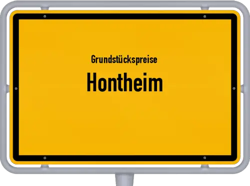 Grundstückspreise Hontheim - Ortsschild von Hontheim
