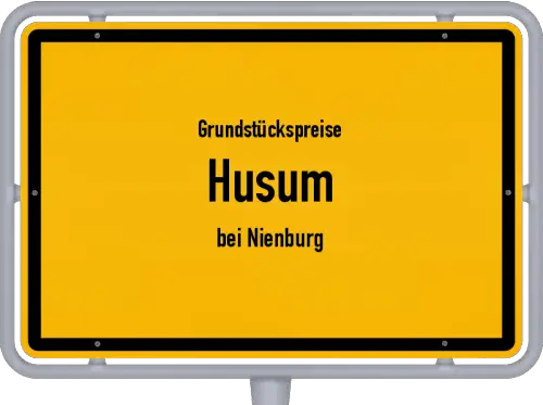 Grundstückspreise Husum (bei Nienburg) - Ortsschild von Husum (bei Nienburg)
