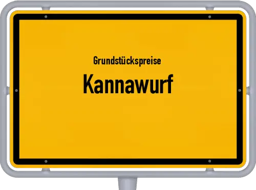 Grundstückspreise Kannawurf - Ortsschild von Kannawurf