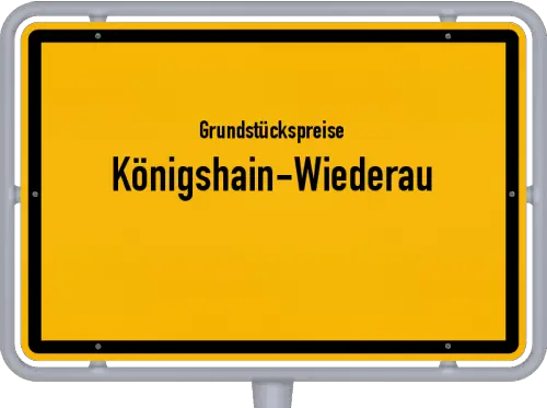 Grundstückspreise Königshain-Wiederau - Ortsschild von Königshain-Wiederau